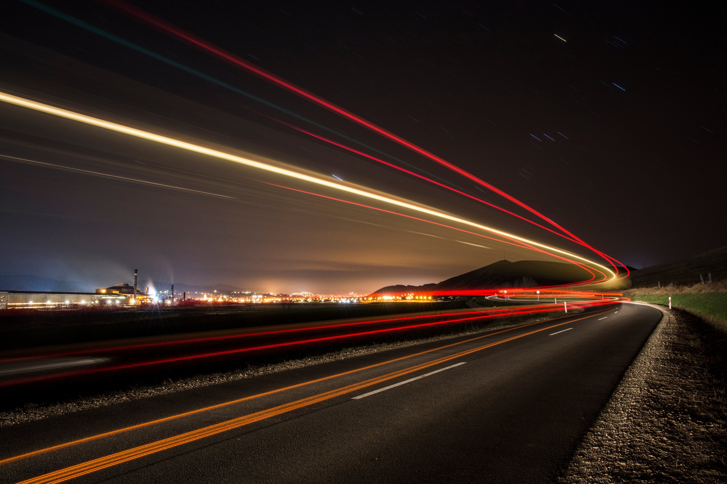 night road